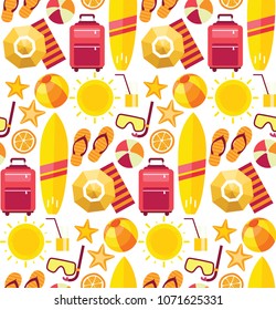 Summer color vector flat pattern