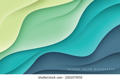 Summer color wavy dimension background