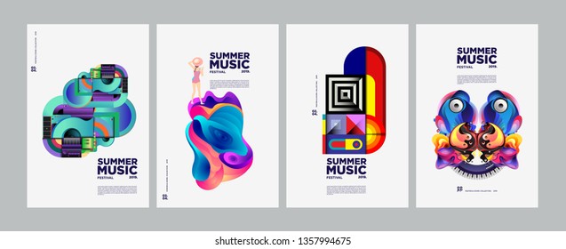 Summer Colorful Art and Music Festival Banner and Cover Template for Event, Magazine, and Web Banner.
