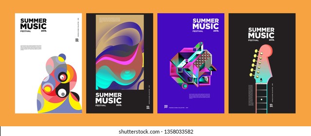 Summer Colorful Art and Music Festival Banner and Cover Template for Event, Magazine, and Web Banner.
