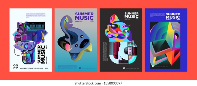 Summer Colorful Art and Music Festival Banner and Cover Template for Event, Magazine, and Web Banner.
