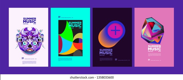 Summer Colorful Art and Music Festival Banner and Cover Template for Event, Magazine, and Web Banner.
