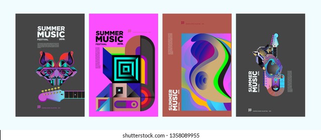 Summer Colorful Art and Music Festival Banner and Cover Template for Event, Magazine, and Web Banner.
