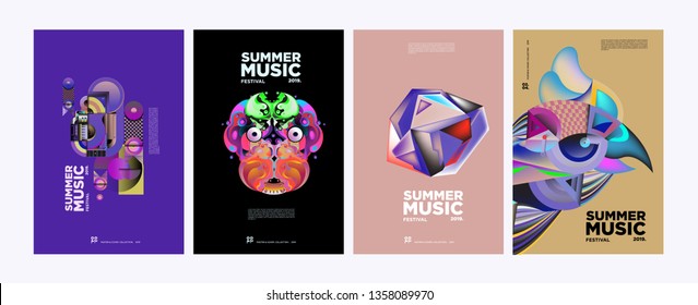 Summer Colorful Art and Music Festival Banner and Cover Template for Event, Magazine, and Web Banner.
