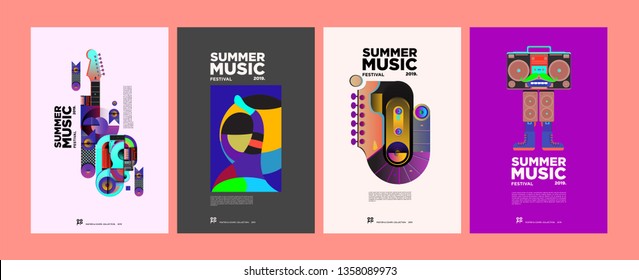 Summer Colorful Art and Music Festival Banner and Cover Template for Event, Magazine, and Web Banner.

