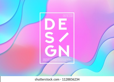 Summer Colorful Background Template. Abstract Colorful Shape and Fluid Colors Background For Poster Design. Wide Geometric Background. Simple Shapes. Eps 10 Vector.