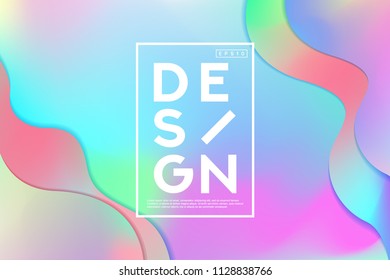 Summer Colorful Background Template. Abstract Colorful Shape and Fluid Colors Background For Poster Design. Wide Geometric Background. Simple Shapes. Eps 10 Vector.