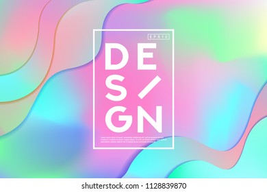 Summer Colorful Background Template. Abstract Colorful Shape and Fluid Colors Background For Poster Design. Wide Geometric Background. Simple Shapes. Eps 10 Vector.