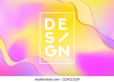 Summer Colorful Background Template. Abstract Colorful Shape and Fluid Colors Background For Poster Design. Wide Geometric Background. Simple Shapes. Eps 10 Vector.
