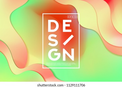 Summer Colorful Background Template. Abstract Colorful Shape and Fluid Colors Background For Poster Design. Wide Geometric Background. Simple Shapes. Eps 10 Vector.