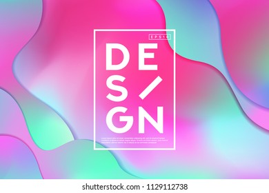Summer Colorful Background Template. Abstract Colorful Shape and Fluid Colors Background For Poster Design. Wide Geometric Background. Simple Shapes. Eps 10 Vector.