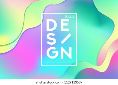 Summer Colorful Background Template. Abstract Colorful Shape and Fluid Colors Background For Poster Design. Wide Geometric Background. Simple Shapes. Eps 10 Vector.