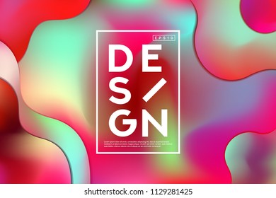 Summer Colorful Background Template. Abstract Colorful Shape and Fluid Colors Background For Poster Design. Wide Geometric Background. Simple Shapes. Eps 10 Vector.