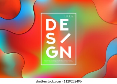 Summer Colorful Background Template. Abstract Colorful Shape and Fluid Colors Background For Poster Design. Wide Geometric Background. Simple Shapes. Eps 10 Vector.