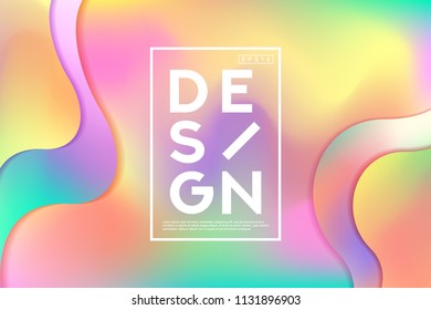 Summer Colorful Background Template. Abstract Colorful Shape and Fluid Colors Background For Poster Design. Wide Geometric Background. Simple Shapes. Eps 10 Vector.