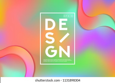 Summer Colorful Background Template. Abstract Colorful Shape and Fluid Colors Background For Poster Design. Wide Geometric Background. Simple Shapes. Eps 10 Vector.