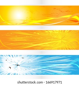 Summer colorful banners, eps 10