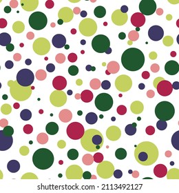 Summer Colorful Dotted Seamless Pattern Background Color Poka Dots Abstract Background Color Circle Background