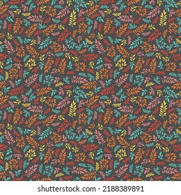 summer colorful flower leaves seamless pattern background