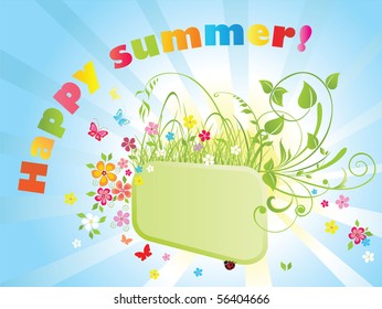 Summer colorful frame