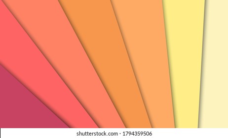 Summer Colorful paper background vector illustration best for background, branding and wallpaper backdrop, flat lay
