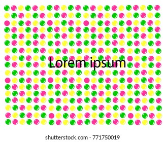 Summer colorful polka dot Background