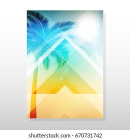 Summer Colorful Poster / Flyer Vector Illustration. Can be use Party Flyer