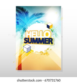 Summer Colorful Poster / Flyer Vector Illustration. Can be use Party Flyer