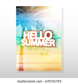 Summer Colorful Poster / Flyer Vector Illustration. Can be use Party Flyer