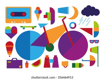 summer colorful  set 