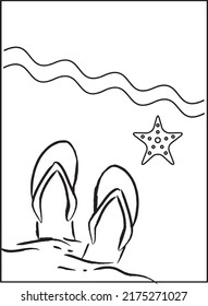 Summer Coloring Page For Kdp