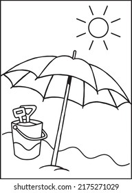 Summer Coloring Page For Kdp