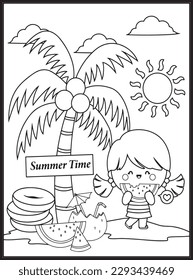 Summer Coloring Pages for Kids