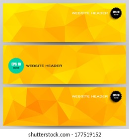 Summer colors geometric web banner. eps10