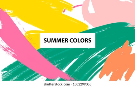 Summer colors on colorful striped seamless background.