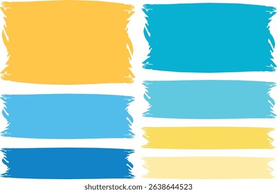summer colors palette abstract decorative brush strokes background