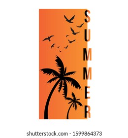 Summer colourful vector design for t shirt or any banner