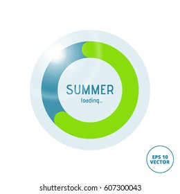 summer is coming loading bar vector illustration