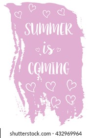 Summer is coming slogan vector print and varsity. For t-shirt or other uses in vector.T shirt graphic