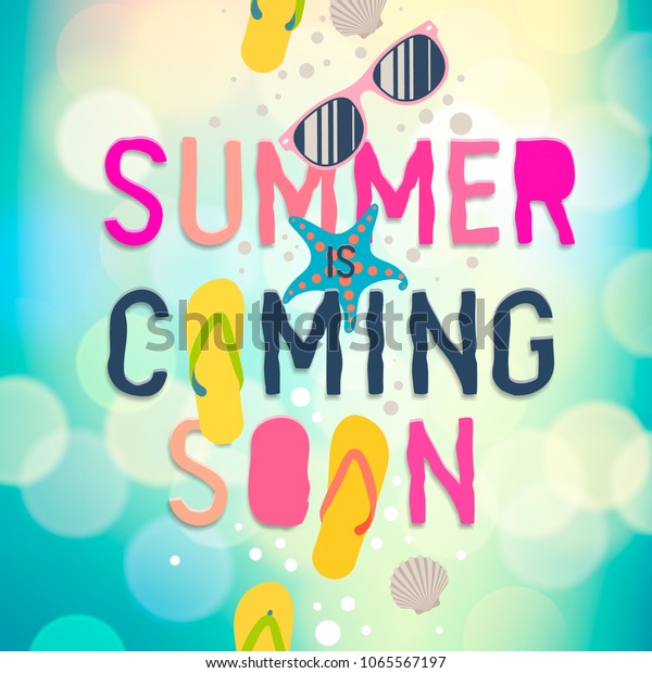 Summer Coming Soon Summer Holiday Poster のベクター画像素材 ロイヤリティフリー