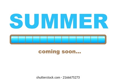 Summer Coming soon. Illustration loading. Vector