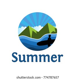 Summer is coming text on summer beach background