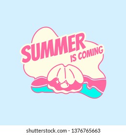 Summer is coming vacation vector