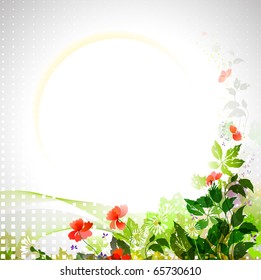 summer composition with place for text
