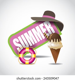 Summer con EPS 10 vector stock illustration