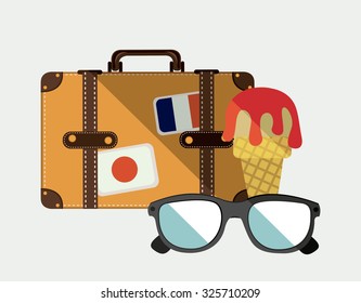 Summer concept with beach icons design, vector illustration eps 10