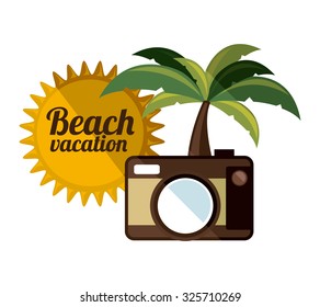 Summer concept with beach icons design, vector illustration eps 10