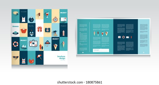 Summer concept catalog design.