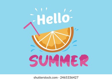 Summer Concept. Colored flat vector illustration isolated.