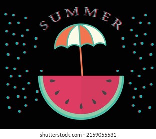 
summer concept design with summer related object vector. with decorative design background.